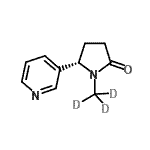 CAS 登录号：66269-66-7， (5S)-1-(<sup>2</sup>H<sub>3</sub>)甲基-5-(3-吡啶基)-2-吡咯烷酮