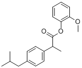 CAS 登录号：66332-77-2， 2-甲氧基苯基 2-(4-异丁基苯基)丙酸酯