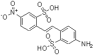 结构式 CAS# 6634-82-8, 5-氨基-2-[(E)-2-(4-硝基-2-磺基苯基)乙烯基]苯磺酸