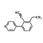 CAS 登录号：663621-69-0， 4-(3-乙基-2-乙炔基苯基)吡啶