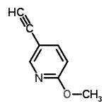 结构式 CAS# 663955-59-7, 5-乙炔基-2-甲氧基吡啶