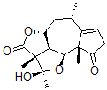 CAS 登录号：66607-74-7， (2S)-2a,4aalpha,5,6,8,9a,9bbeta,9cbeta-八氢-2alpha-羟基-2,2abeta,6beta,9aalpha-四甲基-2H-1,4-二氧杂二环戊二烯并[cd,f]薁-3,9-二酮