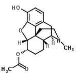 CAS 登录号：66641-10-9， (5alpha,6alpha)-3-羟基-17-甲基-4,5-环氧吗喃-6-基乙酸酯