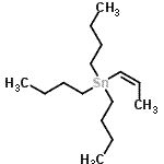 结构式 CAS# 66680-84-0, 三丁基[(1Z)-1-丙烯-1-基]锡烷
