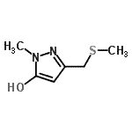 CAS 登录号：66708-05-2， 1-甲基-3-[(甲硫基)甲基]-1H-吡唑-5-醇