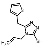 结构式 CAS# 667435-98-5, 4-烯丙基-5-(2-噻吩基甲基)-4H-1,2,4-三唑-3-硫醇