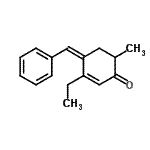 CAS 登录号：667937-10-2， (4Z)-4-亚苄基-3-乙基-6-甲基-2-环己烯-1-酮