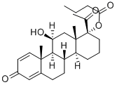CAS 登录号：66877-67-6， 11beta-羟基-D-高孕甾-1,4-二烯-3,20-二酮 17alpha-丁酸酯
