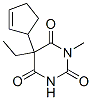 CAS 登录号:66940-59-8, 5-(2-环戊烯基)-5-乙基-1-甲基巴比妥酸