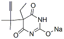 CAS 登录号：66941-18-2， 5-(1,1-二甲基-2-丙炔基)-5-乙基-2-钠氧基-4,6(1H,5H)-嘧啶二酮