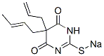 CAS 登录号:66941-49-9, 5-烯丙基-5-(2-丁烯基)-2-钠硫基-4,6(1H,5H)-嘧啶二酮