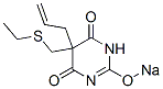 CAS 登录号：66941-71-7， 5-烯丙基-5-(乙硫基甲基)-2-钠氧基-4,6(1H,5H)-嘧啶二酮