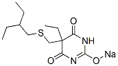 CAS 登录号：66968-26-1， 5-乙基-5-[(2-乙基丁基)硫代甲基]-2-钠氧基-4,6(1H,5H)-嘧啶二酮