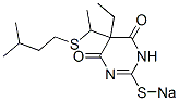CAS 登录号：66968-57-8， 5-乙基-5-[1-(异戊硫代)乙基]-2-钠硫基-4,6(1H,5H)-嘧啶二酮