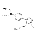结构式 CAS# 669748-48-5, 4-烯丙基-5-[4-(二乙基氨基)苯基]-4H-1,2,4-三唑-3-硫醇
