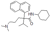 CAS 登录号：6699-10-1， N-环己基-alpha-[3-(二甲基氨基)丙基]-alpha-(1-甲基乙基)-1-萘乙酰胺