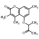 CAS 登录号：670243-42-2， 3,4,7-三甲基-5-[(3-氧代-2-丁炔基)氧基]-2H-苯并吡喃-2-酮