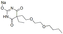 CAS 登录号：67050-16-2， 5-[2-(2-丁氧基乙氧基)乙基]-5-乙基-2-钠氧基-4,6(1H,5H)-嘧啶二酮
