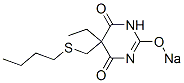 CAS 登录号：67050-71-9， 5-(丁基硫甲基)-5-乙基-2-钠氧基-4,6(1H,5H)-嘧啶二酮