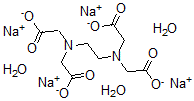 CAS 登录号:67401-50-7, N,N'-1,2-乙烷二基二[N-(羧甲基)-甘氨酸四钠盐三水合物