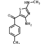 CAS 登录号：674805-68-6， [4-氨基-2-(甲基氨基)-1,3-噻唑-5-基](4-甲基苯基)甲酮