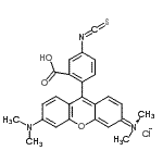 CAS 登录号:6749-36-6, 9-(2-羧基-4-异硫氰酸基苯基)-6-(二甲基氨基)-N,N-二甲基-3H-氧杂蒽-3-亚氨鎓氯化物
