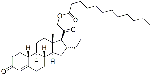 CAS 登录号：67490-00-0， 16alpha-乙基-21-羟基-19-去甲孕甾-4-烯-3,20-二酮 21-月桂酸酯