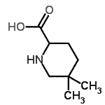 CAS 登录号：676355-70-7， 5,5-二甲基-2-哌啶羧酸