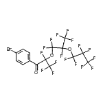 结构式 CAS# 67727-74-6, 1-(4-溴苯基)-2,3,3,3-四氟-2-[1,1,2,3,3,3-六氟-2-(七氟丙氧基)丙氧基]-1-丙酮