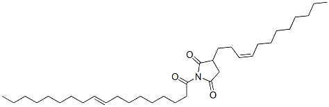 CAS 登录号:67763-16-0, (Z)-十二碳-3-烯基-1-(1-氧代十八碳-9-烯基)吡咯烷-2,5-二酮