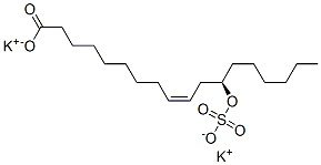 CAS 登录号：67785-93-7， (R)-12-(磺酸基氧基)油酸二钾