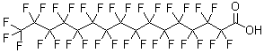 结构式 CAS# 67905-19-5, 2,2,3,3,4,4,5,5,6,6,7,7,8,8,9,9,10,10,11,11,12,12,13,13,14,14,15,15,16,16,16-三十一氟-十六烷酸