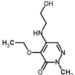 CAS 登录号：67911-04-0， 4-乙氧基-5-[(2-羟基乙基)氨基]-2-甲基-3(2H)-哒嗪酮