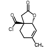 CAS 登录号：67927-62-2， (3aS,7aR)-6-甲基-2-氧代-2,3,5,7a-四氢-1-苯并呋喃-3a(4H)-甲酰氯
