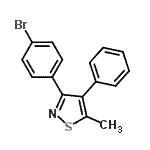 CAS 登录号：679785-55-8， 3-(4-溴苯基)-5-甲基-4-苯基-1,2-噻唑