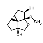 CAS 登录号：680602-85-1， (3R,3aR,5aR,8aS)-3a-甲氧基六氢-5H-二环戊烷并[b,c]呋喃-3,5a(6H)-二醇