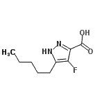 CAS 登录号：681034-66-2， 4-氟-5-戊基-1H-吡唑-3-羧酸