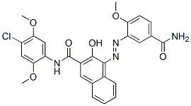 CAS 登录号：68110-26-9， 4-[[5-(氨基羰基)-2-甲氧基苯基]偶氮]-N-(4-氯-2,5-二甲氧基苯基)-3-羟基萘-2-甲酰胺