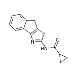 CAS 登录号：681155-66-8， N-(8H-茚并[1,2-d][1,3]噻唑-2-基)环丙烷甲酰胺