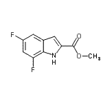 CAS 登录号：681288-42-6， 甲基5,7-二氟-1H-吲哚-2-羧酸酯