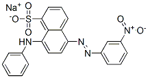 CAS 登录号：68227-40-7， 5-[(3-硝基苯基)偶氮]-8-(苯基氨基)萘磺酸钠