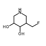 CAS 登录号：682331-14-2， 5-(氟甲基)-3,4-哌啶二醇