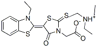 CAS 登录号：68239-70-3， 三乙基铵 5-(3-乙基苯并噻唑-2(3H)-亚基)-4-氧代-2-硫酮噻唑烷-3-乙酸盐