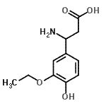 CAS 登录号：682803-60-7， 3-氨基-3-(3-乙氧基-4-羟基苯基)丙酸