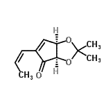 CAS 登录号：683276-46-2， (3aR,6aR)-2,2-二甲基-5-[(1Z)-1-丙烯-1-基]-3a,6a-二氢-4H-环戊二烯并[d][1,3]二氧杂环戊烯-4-酮