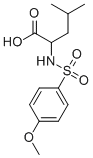 CAS 登录号：68377-65-1， 2-{[(4-甲氧基苯基)磺酰基]氨基}-4-甲基戊酸