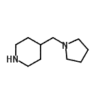 结构式 CAS# 683772-11-4, 4-(1-吡咯烷基甲基)哌啶