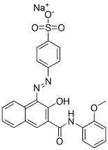 CAS 登录号：68399-96-2， 4-[[2-羟基-3-[(2-甲氧基苯基)氨基甲酰]-1-萘基]偶氮]苯磺酸钠