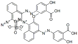 CAS 登录号：68400-32-8， 二[4-[(3-羧基-4-羟基苯基)偶氮]-2-甲氧基萘-1-重氮]硫酸盐
