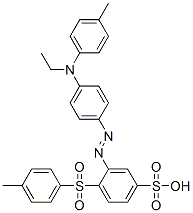 CAS 登录号：68400-40-8， 3-[[4-[乙基甲苯基氨基]苯基]偶氮]-4-[4-甲苯基磺酰基]苯磺酸